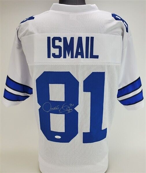 Rahib "Rocket" Ismail Signed Dallas Cowboys Home Jersey (Beckett) Notre Dame W.R