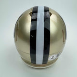 Autographed/Signed Alvin Kamara Saints Mini Helmet Beckett BAS COA