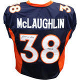 Jaleel McLaughlin Autographed/Signed Navy Pro Style Jersey JSA 42965