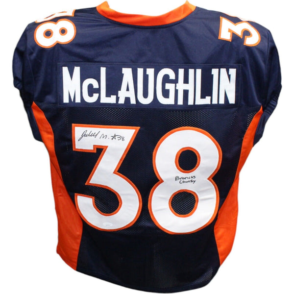 Jaleel McLaughlin Autographed/Signed Navy Pro Style Jersey JSA 42965