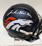 Jonah Elliss Autographed Denver Broncos Navy Mini Helmet -- BAS COA