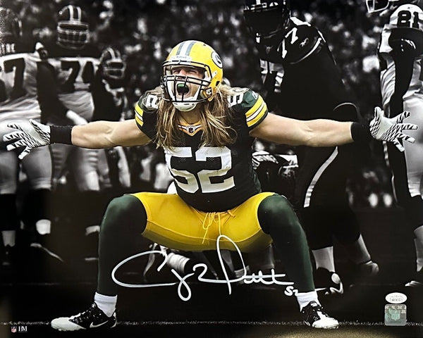 Packers Super Bowl Champ CLAY MATTHEWS Signed 16x20 Photo #1 AUTO - JSA