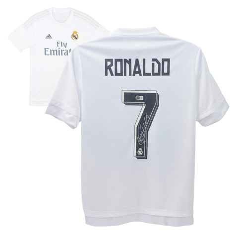 Cristiano Ronaldo Signed Real Madrid UCL Final Soccer Jersey #7 with Beckett COA