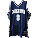 Allen Iverson Signed Georgetown Hoyas Mitchell&Ness Blue Jersey BAS 44395