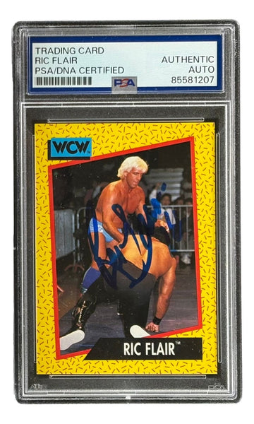 Ric Flair Signed 1991 WCW #38 Wrestling Trading Card 16x Inscribed PSA