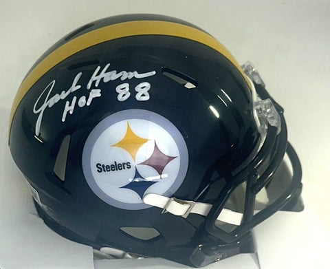 Steelers JACK HAMM Signed Riddell Speed Mini Helmet AUTO w/ HOF '88 - BAS