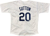 Don Sutton Signed Los Angeles Dodgers White Jersey Inscribed "HOF 98" (Beckett)