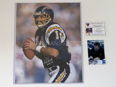 DAN FOUTS CHARGERS SIGNED AUTO HOF 93 16x20 PHOTO GTSM