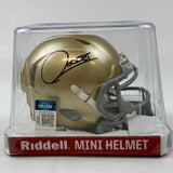 Autographed/Signed Raghib Rocket Ismail Notre Dame Mini Helmet Beckett COA