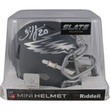 Brian Dawkins Autographed Philadelphia Eagles Slate Mini Helmet Beckett 49114