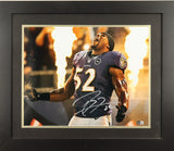 Ray Lewis Signed Baltimore Ravens Custom 22"x 27" Framed /Matted Photo (Beckett)