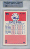 Maurice Cheeks Autographed 1986 Fleer #16 Trading Card Beckett 43916