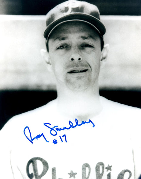 1955-58 Phillies ROY SMALLEY (d) Signed 8x10 Photo #1 AUTO - Philadelphia
