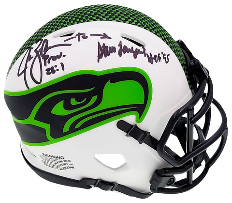 LARGENT & ZORN AUTOGRAPHED SEAHAWKS LUNAR ECLIPSE SPEED MINI HELMET MCS 211065