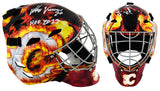Mike Vernon Signed Flames Franklin Replica Hockey Goalie Mask w/HOF - (SS COA)