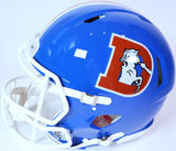 John Elway Autographed Blue Speed "D" Logo Pro Helmet w/ Inscription (BAS)
