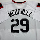 Autographed/Signed Jack McDowell Chicago White Retro Jersey Beckett BAS COA