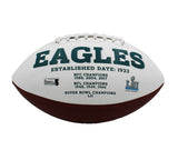 Dick Vermeil Signed Philadelphia Eagles Embroidered White NFL Football - Insc