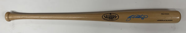Brewers YOVANI GALLARDO Signed Louisville Slugger Blond Bat AUTO - BAS