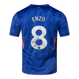 Enzo Fernandez Signed Chelsea 2025-26 Home Soccer Jersey #8 with Beckett Witness