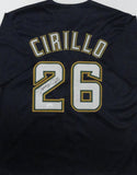 Brewers All Star JEFF CIRILLO Signed Custom Replica NAVY Jersey AUTO - JSA