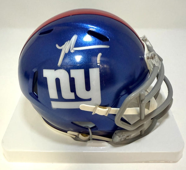 New York Giants MALIK NABERS Signed Riddell Speed Mini Helmet AUTO - FANATICS