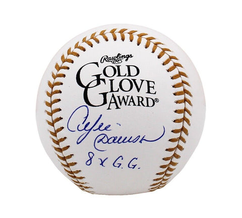 Andre Dawson Signed Miami Marlins Rawlings Gold Glove MLB Baseball with "8x GG"