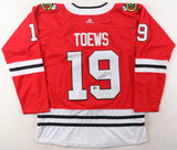 Jonathan Toews Signed Chicago Blackhawks Adidas Red Captain's Jersey (Beckett)