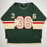 Autographed/Signed Mats Zuccarello Minnesota Green Jersey Beckett BAS COA