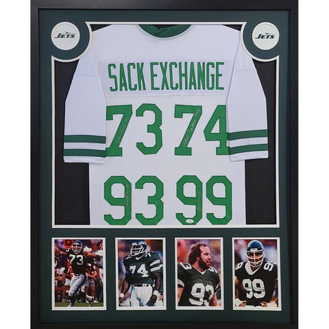 New York Jets Sack Exchange Autographed Signed Framed Klecko Jersey JSA