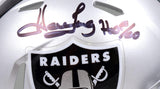 Howie Long Autographed Raiders Speed Mini Helmet w/HOF-Beckett W Hologram *Black