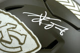 Travis Kelce Autographed Chiefs F/S Salute SpeedFlex Helmet - Beckett W Holo