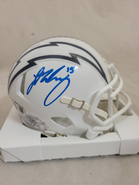 LADD MCCONKEY SIGNED LA CHARGERS STS 3 SPEED MINI HELMET BECKETT QR