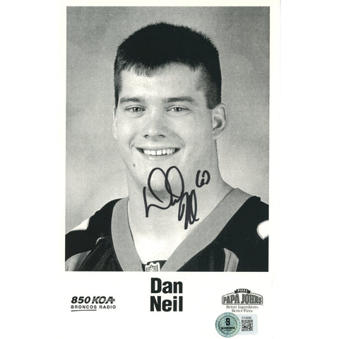 Dan Neil Autographed/Signed Denver Broncos 5.5x8.5 Photo Beckett 59252