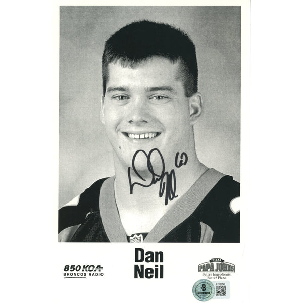 Dan Neil Autographed/Signed Denver Broncos 5.5x8.5 Photo Beckett 59252