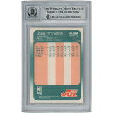 John Stockton Autographed 1988 Fleer #115 10 Slabbed Trading Card Beckett 53107