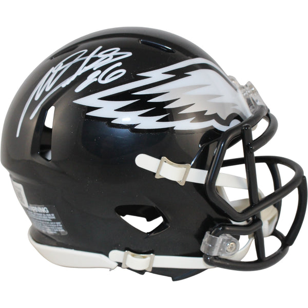 Miles Sanders Autographed Philadelphia Eagles 2022 Alt Mini Helmet Beckett 53667