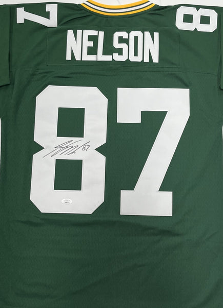 Packers SB Champ JORDY NELSON Signed Mitchell & Ness Green Jersey AUTO - JSA