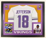 Justin Jefferson Signed Minnesota Vikings 35"x 43" Framed Jersey (Beckett) WR