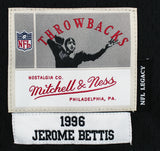 Steelers Jerome Bettis "HOF 15" Signed Black M&N 1996 TB Jersey BAS Witnessed