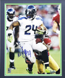 Marshawn Lynch Autographed Framed 11x14 Photo Seattle Seahawks ML Holo #14676