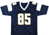 Antonio Gates Autographed Blue Pro Style Jersey- Beckett W Hologram *Black