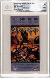 Kurt Warner Signed St Louis Rams Ticket Stub SB XXIV MVP Beckett Slab 43238