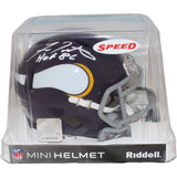 Fran Tarkenton Signed Minnesota Vikings TB Mini Helmet Beckett 44020