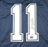 Danny White Autographed Blue Pro Style Jersey - Beckett W Hologram *Black