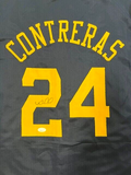 Brewers Catcher WILLIAM CONTRERAS Signed Custom Replica Blue Jersey AUTO - JSA