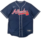 Ronald Acuna Jr. Atlanta Braves Signed Authentic Nike Navy Blue Jersey USA SM