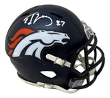 Ed McCaffrey Signed Denver Broncos Mini Helmet (Beckett) 49ers Christian's Dad
