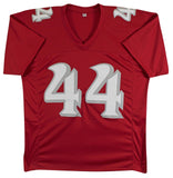 UNM Brian Urlacher "CHOF 17" Authentic Signed Red Pro Style Jersey BAS