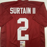 Autographed/Signed PATRICK SURTAIN II Alabama Red Jersey JSA COA Auto